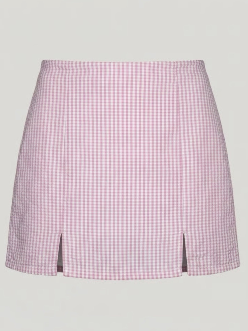 NO BOUNDARIES WOMENS PINK GINGHAM MINI SKIRT SMALL 4-6